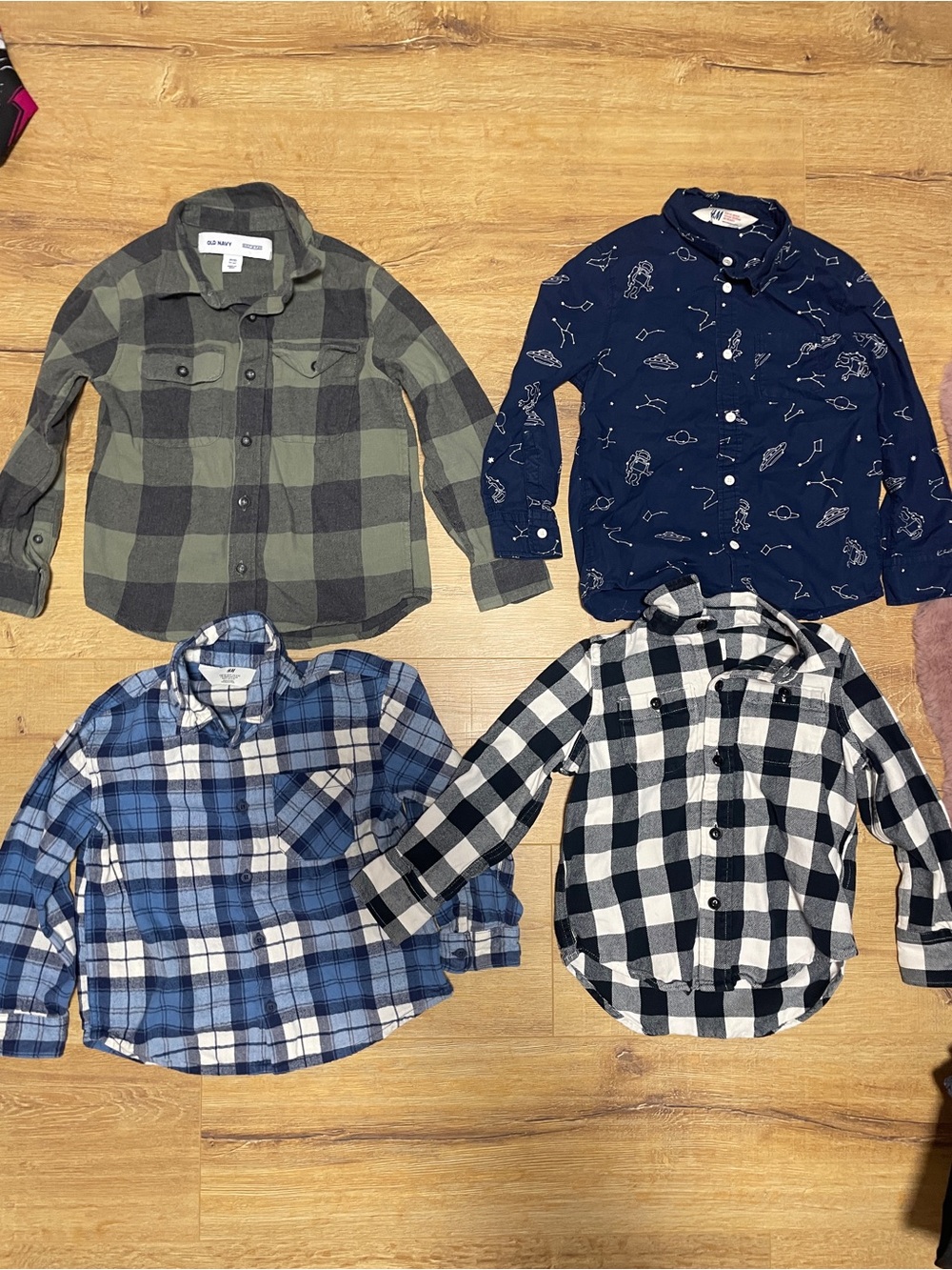 Kids Plaid Button-Up Shirt - Black & White
